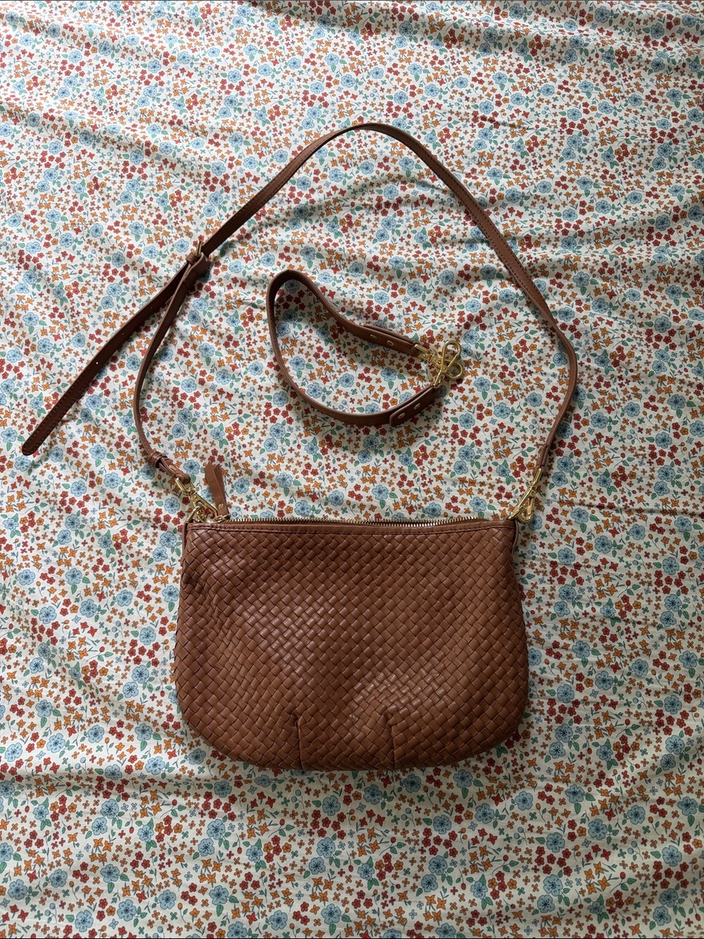 Quince Italian Handwoven Leather Mini Shoulder Bag - Picture 1 of 4